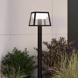EGLO Altilia solar LED path light, height 106 cm, black, sensor