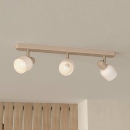 EGLO Corato downlight, sand/nickel/opal, 3-bulb.