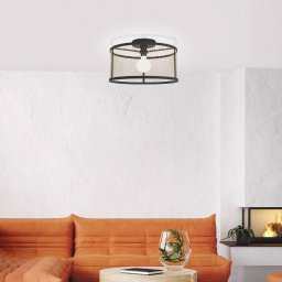 EGLO Dellow ceiling lamp, Ø 45 cm, black/brass-coloured, steel