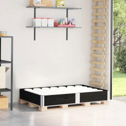 vidaXL Pallet Collar Black 150x100 cm Solid Wood Pine