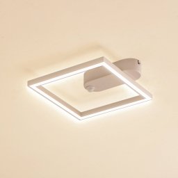 Lindby LED ceiling light Yulla, white, motion detector