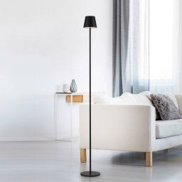 JUST LIGHT. GmbH JUST LIGHT. Euria LED floor lamp with rechargeable battery, black, iron,
