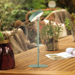 JUST LIGHT. GmbH JUST LIGHT. Amag rechargeable LED table lamp, green, iron, IP44