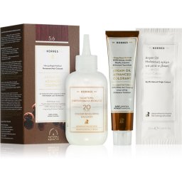 Korres Argan Oil Permanent Hair Dye with argan oil shade 5.6 Red Light Brown 50 ml