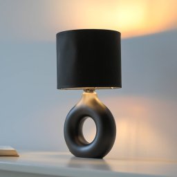JUST LIGHT. GmbH JUST LIGHT. Carara table lamp, ceramic base, black