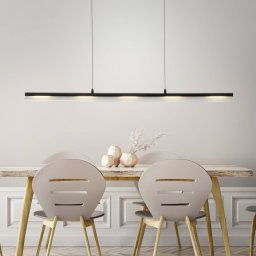 JUST LIGHT. GmbH JUST LIGHT. LED pendant light Nele, black, iron, glass