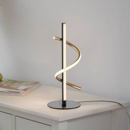JUST LIGHT. GmbH JUST LIGHT. Emanda LED table lamp, iron, black-brass