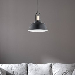 Alfa Mirave pendant light, black / gold-coloured, Ø 39.5 cm, metal