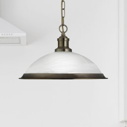 Searchlight Glass Bistro hanging light in shimmering gold