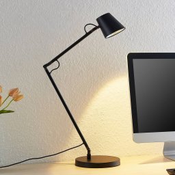 Lucande LED desk lamp Tarris, height 46 cm, black