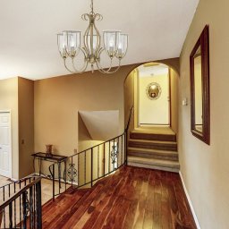 Searchlight Silhouette hanging light with five bulbs