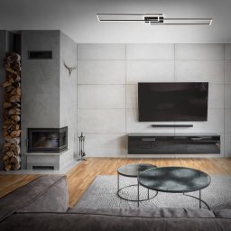 Briloner Frame LED ceiling lamp CCT 2rectangle remote black