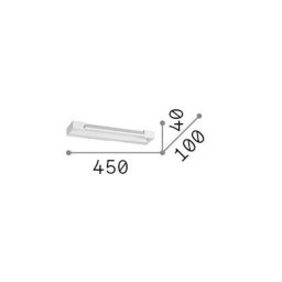 Ideallux Ideal Lux LED wall light Balance white, metal, width 45 cm