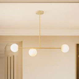 SIGMA Gama ceiling light, 3-bulb, gold