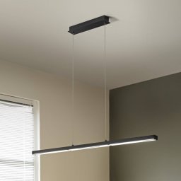Fabas Luce LED pendant light Ling, black, up- and downlight, dimmable
