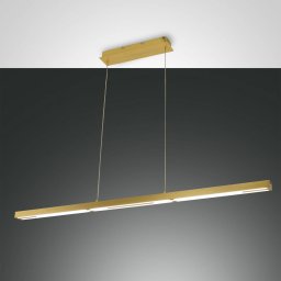 Fabas Luce LED pendant light Ling, brass, uplight and downlight, dimmable