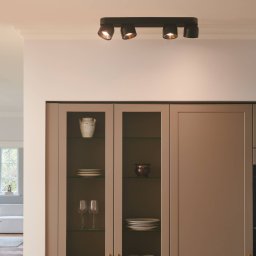 Nordlux Pitcher downlight, GU10, 4-bulb, metal, black