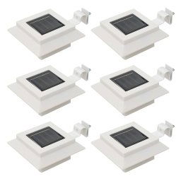 vidaXL Outdoor Solar Lamps 6 pcs LED Square 12 cm White