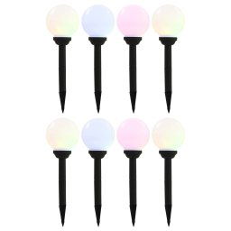 vidaXL Outdoor Solar Lamps 8 pcs LED Spherical 15 cm RGB