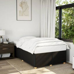 vidaXL Bed Frame without Mattress Black 120x190 cm Small Double Fabric