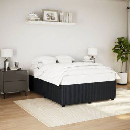 vidaXL Bed Frame without Mattress Black 140x190 cm Velvet