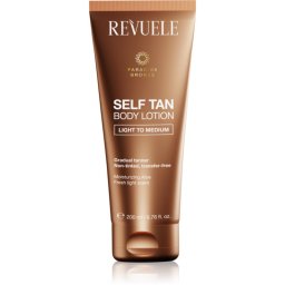 Revuele Paradise Bronze Self Tan Body Lotion Gradual Self Tanning Lotion shade Light To Medium 200 ml