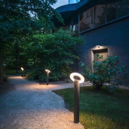 SLV LED path light I-Ring, anthracite, aluminium, height 65 cm