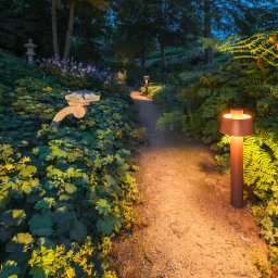 SLV Photoni 75 path lamp, rust-coloured, aluminium, height 75 cm