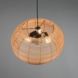 Trio Lighting Inga pendant light with rattan shade Ø 50 cm