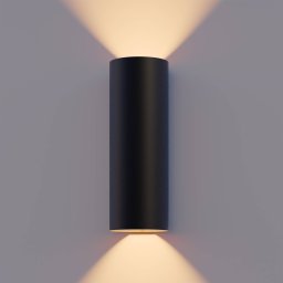 Calex LED outdoor wall lamp Round, up/down, height 23 cm, black