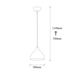 Opviq Tattoo 2394 pendant light, Ø18cm, antique gold