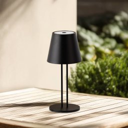 Lindby LED rechargeable table lamp Janea TWIN, black, metal