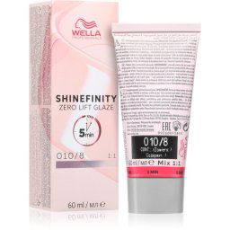 Wella Professionals Shinefinity Zero Lift Glaze demi-permanent hair dye shade 010/8 Opal Flash 60 ml