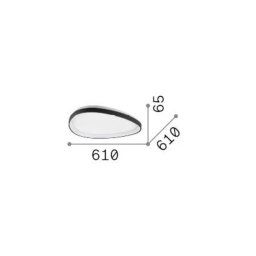 Ideallux Ideal Lux Gemini LED ceiling light, white, 61 cm, on/off