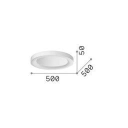 Ideallux Ideal Lux LED ceiling light Planet, white, Ø 50 cm, metal