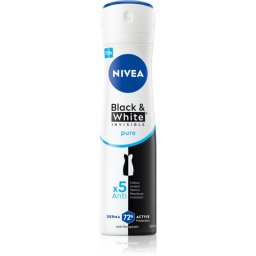 Nivea Invisible Black & White Pure Antiperspirant Deodorant to Treat White and Yellow Stains 150 ml