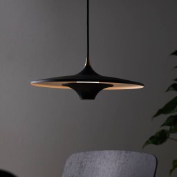 LOOM DESIGN LED pendant light Moja, Ø 35 cm, black