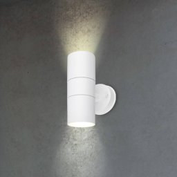 Briloner Outdoor wall light 3792026, white, plastic, up/down 2 x GU10