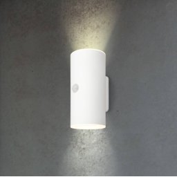 Briloner LED rechargeable outdoor wall light, white, sensor, up/down