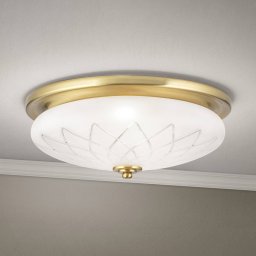 ORION Porto ceiling light, Ø 37 cm, bronze-coloured, glass, E27