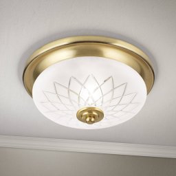 ORION Porto ceiling light, Ø 26 cm, bronze-coloured, glass, E27