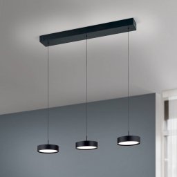 ORION Teide LED pendant light, black, metal, height-adjustable