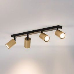 SIGMA Zoom ceiling spotlight, 4-bulb, black/gold