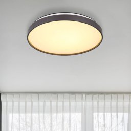 Globo Eclypse LED ceiling light, anthracite, Ø 48 cm, acrylic/metal