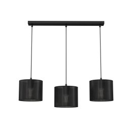 Euluna Jovin pendant light, 3-bulb, linear, black