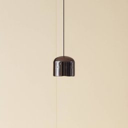 Lindby LED hanging light Lumaro,black,Ø8,2cm,aluminium,48V,dimmable