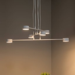 EMIBIG LIGHTING Modus 6 pendant light, steel, 6-bulb, GX 53, white