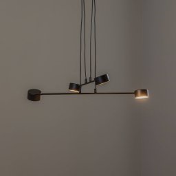 EMIBIG LIGHTING Modus 4 pendant light, steel, 4-bulb, GX 53, black