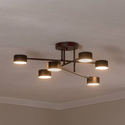 EMIBIG LIGHTING Ceiling light Mode 6, steel, 6-bulb, GX53, black
