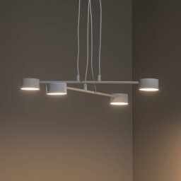 EMIBIG LIGHTING Modus 4 pendant light, steel, 4-bulb, GX 53, white